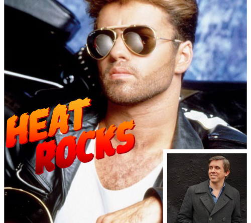Heat Rocks title over photo of George Michael, with a photo of Chris Molanphy in the corner